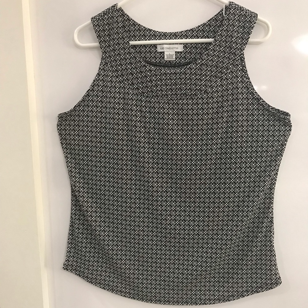 Liz Claiborne print  blouse Size Large